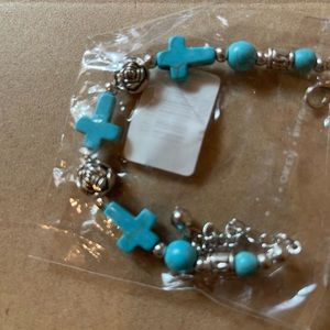 Beautiful Natural stone cross bracelet